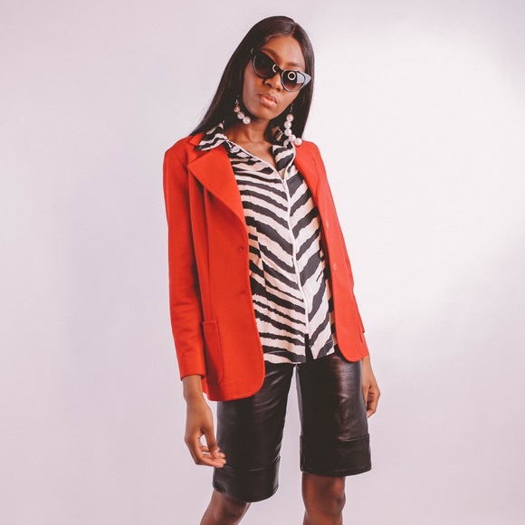 Vintage Red Day Blazer - Picture 4 of 4